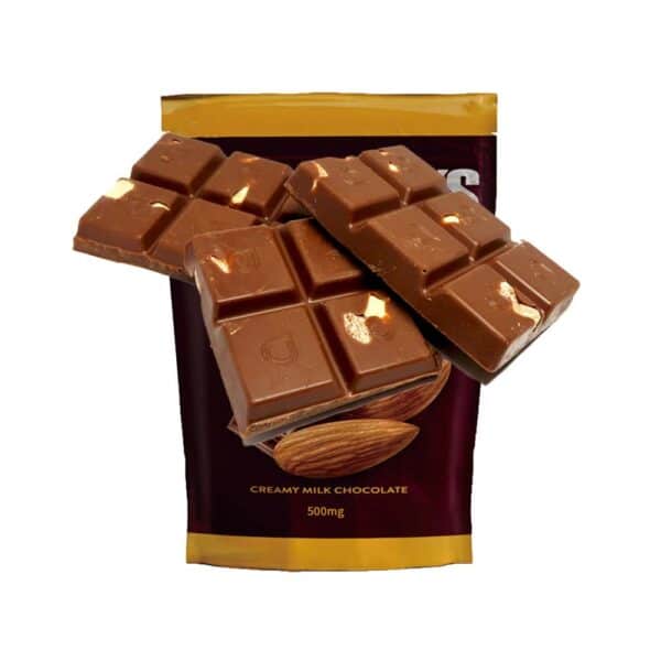 chocolate almond bars 500mg